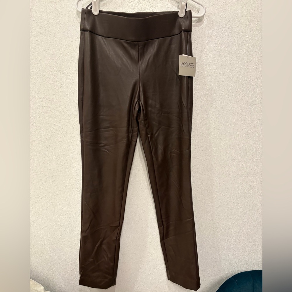 Chocolate Faux Leather Leggings